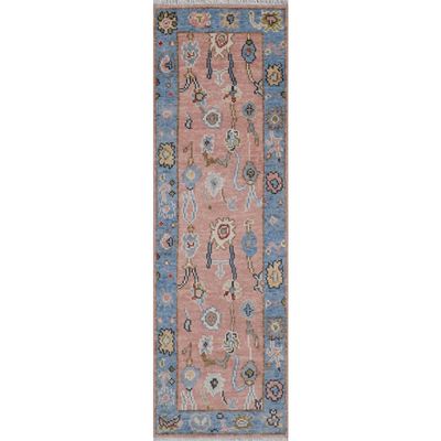 Company C Afterglow Hand Knotted Wool Runner Rug 2'6 x 8' Sunset Red
