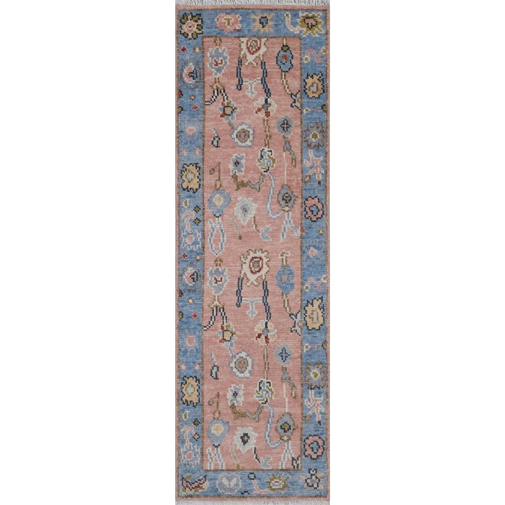 Company C Afterglow Hand Knotted Wool Runner Rug 2'6 x 8' Sunset Red