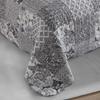 Brilliant Sunshine Grey Flowers Patchwork, 2-Piece Quilt Set with 1 Sham, Reversible Bedspread, Soft Lightweight Coverlet, All-Season, Twin, Grey view 4