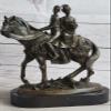 Timeless Love: Milo`s Solid Bronze Sculpture Bride and Groom on Horse Back - Wedding Decor Decorative Gift Home Sale by Exotic Bronze view 1
