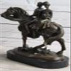 Timeless Love: Milo`s Solid Bronze Sculpture Bride and Groom on Horse Back - Wedding Decor Decorative Gift Home Sale by Exotic Bronze view 3