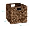 Best Choice Products 13x13in Pack of 5 Cube Storage Baskets, Water Hyacinth Multipurpose Collapsible Organizers, Handwoven Laundry Totes for Laundry, Living Room, Kids Room & Nursery - Brown view 2