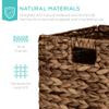 Best Choice Products 13x13in Pack of 5 Cube Storage Baskets, Water Hyacinth Multipurpose Collapsible Organizers, Handwoven Laundry Totes for Laundry, Living Room, Kids Room & Nursery - Brown view 4