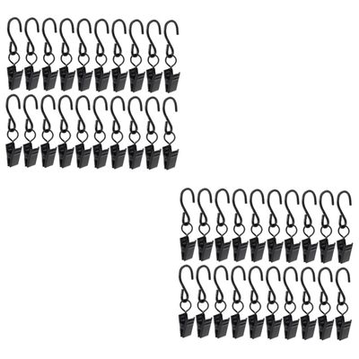 DECHOUS 40pcs s Hooks for Curtain Rods Multipurpose Shower Hook Clamps Photo Clips for Hanging Drapes Sturdy Hanger for Bathroom Home Decor Helper