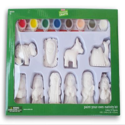 Christmas Crafts Paint Your Own Nativity Kit - Makes 10 Figures