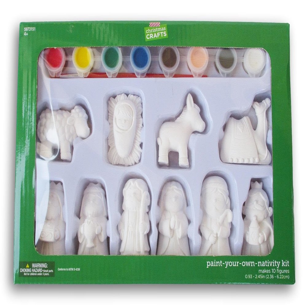 Christmas Crafts Paint Your Own Nativity Kit - Makes 10 Figures