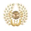 BinOxy Living Room Wall Clock Peacock Clock Living Room Modern Wall Clock Clock Creative Big Wall Clock Fashion Living Room Decoration Wall Clock Gold Wall Clocks (Color : Brass) view 1