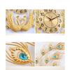 BinOxy Living Room Wall Clock Peacock Clock Living Room Modern Wall Clock Clock Creative Big Wall Clock Fashion Living Room Decoration Wall Clock Gold Wall Clocks (Color : Brass) view 4