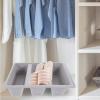 Cabilock 4pcs Space Saving Shoe Case Plastic Shoe Holder Tray for Slippers Storage Box Home Entryway view 2