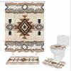 ARTSHOWING Southwest America Aboriginal Shower Curtain Set with Non-Slip Rug Toilet Lid Cover Bath Mat, Waterproof Bath Curtain with Hooks 36"x72", Indian Style Pattern view 1
