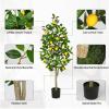 Artificial Lemon Tree 4ft Fake Lemon Plant in Pot Large Fake Floor Plants Faux Trees Indoor Lemon Decorations for Home Living Room Office view 2