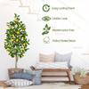 Artificial Lemon Tree 4ft Fake Lemon Plant in Pot Large Fake Floor Plants Faux Trees Indoor Lemon Decorations for Home Living Room Office view 4
