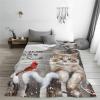 Cardinal Cat Blanket Christmas Decor Throw Blankets Cozy Fleece Flannel Soft Warm Plush Lightweight Bedding Blanket Cat Gifts for Women Cats Lover Men Adults Girls Boys for Couch Sofa Bed 60"X80" view 4