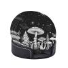 Black White Mushroom Drinking Coasters PU Leather Coaster With Holder Coasters For Coffee Table Kitchen Table Bar, Home & Office Gifts, 6pcs view 2