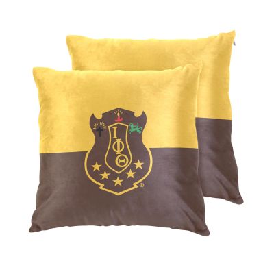 BBGreek Iota Phi Theta Fraternity Paraphernalia - Set of Two Throw Pillow Covers - Classic Shield - Officially Licensed