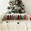 AVOIN colorlife Watercolor Red and Black Buffalo Plaid Christmas Trees Long Lumbar Pillow Cover 14 x 36 Inch, Winter Holiday Long Body Pillow Case for Bed Sofa Bench view 2