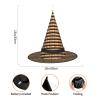 FRGMNT Witch Hats Hanging,Halloween Witch Hat Witch Cap Costume Accessory for Halloween Christmas Party-Wicker Woven pattern view 4