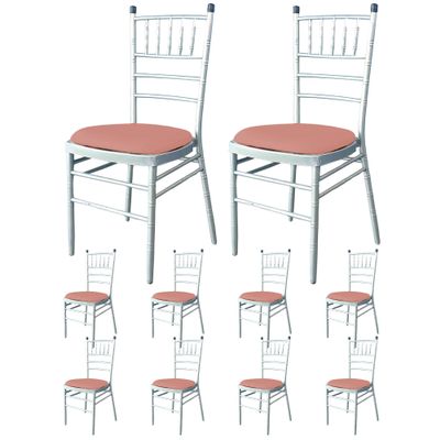 Trimming Shop Spandex Chair Seat Covers Elasticated Removable Washable Stretchable Soft Dining Chair Seat Cushion Protectors Slipcovers for Restaurant, Banquet, Wedding Party, Rose Gold, 20pcs