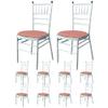 Trimming Shop Spandex Chair Seat Covers Elasticated Removable Washable Stretchable Soft Dining Chair Seat Cushion Protectors Slipcovers for Restaurant, Banquet, Wedding Party, Rose Gold, 20pcs view 1
