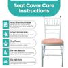 Trimming Shop Spandex Chair Seat Covers Elasticated Removable Washable Stretchable Soft Dining Chair Seat Cushion Protectors Slipcovers for Restaurant, Banquet, Wedding Party, Rose Gold, 20pcs view 4