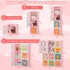 Costzon Kids Closet, Cartoon DIY Modular Dresser Storage Organizer with 12 Cubes & 2 Clothes Hanging Rack, Portable Armoire for Baby Toddlers, Kids Wardrobe for Bedroom Nursery (Pink) view 3