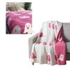 iBedding Cute Halloween Pink Ghost Blanket Room Decor Aesthetic Blankets for Couch Bed Sofa Reversible Plush Super Soft Throw Blanket for All Seasons,Double Print,60"x80" view 1