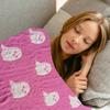 iBedding Cute Halloween Pink Ghost Blanket Room Decor Aesthetic Blankets for Couch Bed Sofa Reversible Plush Super Soft Throw Blanket for All Seasons,Double Print,60"x80" view 4