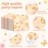 96 Pcs Groovy Birthday Party Supplies for 24 Guests Hippie Peace Sign Tableware Plates Napkins 60's 70's Two Groovy Retro Dinnerware Table Decorations Hippie Party Favor for Birthday Baby Shower Decor view 4