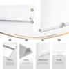 Boolegon Cordless Blackout Roller Shades for Windows, Free-Stop Linen Shades with Valance, Thermal Insulated Fabric, UV Protection Roller Blinds for Home, Office (White, 22" W x 72" H) view 4