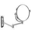 AMHIL Wall Mounted Makeup Mirrors, 8 Inch Chrome Double Sided Vanity Mirrors with Magnifying, Bathroom Flexible Extendable 360 Swivel Mirrors,10X (Color : 5X) view 1