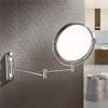 AMHIL Wall Mounted Makeup Mirrors, 8 Inch Chrome Double Sided Vanity Mirrors with Magnifying, Bathroom Flexible Extendable 360 Swivel Mirrors,10X (Color : 5X) view 2