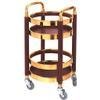 Utility Cart Organizer Service Cart 2-Tier Metal Serving Wine Cart/Kitchen Tool Cart Trolley/Gold Living Room Storage Shelf/Tea Coffee Drink Home Bar Hotel Restaurant Cart ( Color : Walnut Color ) view 1