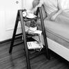 Step Stools,Step Ladder, 2 Step Aluminium Folding Ladder, Oversized Pedals, Portable Slim Step Stool, Safety Household Ladder Stepladder (Color : Black) view 3