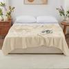 Love's cabin 6 Layer 100% Cotton Muslin Blanket, 90"x90" Muslin Blanket Queen for Couch Bed, Lightweight and Breathable Cotton Gauze for Adult, Beige view 2