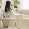 Love's cabin 6 Layer 100% Cotton Muslin Blanket, 90"x90" Muslin Blanket Queen for Couch Bed, Lightweight and Breathable Cotton Gauze for Adult, Beige view 3