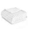 Bedsure GentleSoft White Fleece Blanket for Couch - Cozy Soft Blankets for Women, Cute Small Throws for Girls, Bright White, 50x70 Inches view 1
