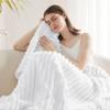 Bedsure GentleSoft White Fleece Blanket for Couch - Cozy Soft Blankets for Women, Cute Small Throws for Girls, Bright White, 50x70 Inches view 3