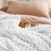 Bedsure GentleSoft White Fleece Blanket for Couch - Cozy Soft Blankets for Women, Cute Small Throws for Girls, Bright White, 50x70 Inches view 4