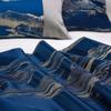 CATPAN Luxury Bed Runner & ScarvesLandscape Jacquard Design Bed Runner,Elegant Bedding, Bed Room Decorative and Hotel Wedding Room GuestroomBlue (Pillowcase17.7x17.7in, Blue) view 2