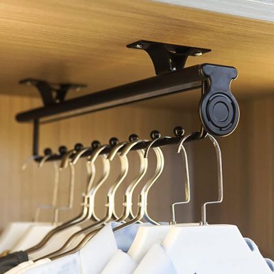 Closet Clothes Hanger Rail, Pull-Out Closet Rod 25-44cm, Adjustable Wardrobe Clothing Rail, Closet Organizer Rack for Pants and Coat, Space Saving and Storage (Size : 30cm/11.8in)