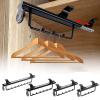Closet Clothes Hanger Rail, Pull-Out Closet Rod 25-44cm, Adjustable Wardrobe Clothing Rail, Closet Organizer Rack for Pants and Coat, Space Saving and Storage (Size : 30cm/11.8in) view 3