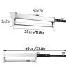 Pull Out Clothes Hanger Rail 30-80 cm, Steel Extendable Closet Rod, Mount Wardrobe Hanger Rack, Closet Storage Rack,for Scarfs Jeans Clothes Trousers Towels (Size : 30cm/11.8in) view 2