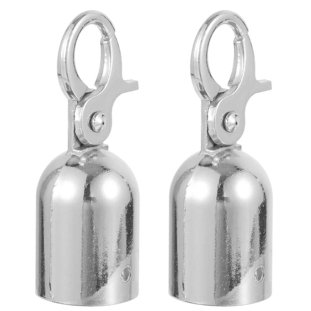 Angoily 2pcs Stainless Steel Rope End Stoppers Snap Hook Decking Rope Fittings for Outdoor Spaces Easy Installation Heavy Duty Design for Concierge Railings and
