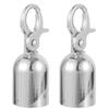 Angoily 2pcs Stainless Steel Rope End Stoppers Snap Hook Decking Rope Fittings for Outdoor Spaces Easy Installation Heavy Duty Design for Concierge Railings and view 1