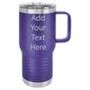 Customized Polar Camel 20 oz. Vacuum Insulated Travel Mug with Slider Lid Personalized With Your Text (Purple) view 1