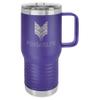 Customized Polar Camel 20 oz. Vacuum Insulated Travel Mug with Slider Lid Personalized With Your Text (Purple) view 3