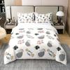 100% Nature Cotton Cute Opossum Duvet Cover Set Watercolor Flower Plant Comforter Cover Set Twin Size with 1 Pillowcase Cartoon Animals Bedding Set(No Comforter) view 1