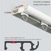 7.1mm Ultra-thin Curtain Track, Invisible Inner Casement Floating Window Curtain Rod, Aluminum Alloy U-shaped Mute Curtain Rail, Load-bearing 20kg, 1-4.0m(White,1m) view 4