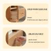 Modern Solid Wood nightstands, 2 Drawer Night Stands for Bedrooms, Bedside Tables with Open Compartment, Small Night Table, Wood Bed Side Table for Bedroom (40x35x55cm) view 4