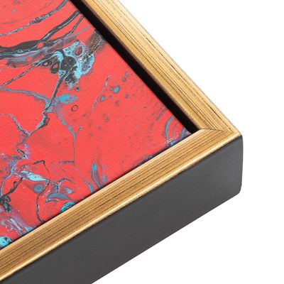 10x25 Canvas Frame Gold Solid Wood Floater Frame Width 1.75 Inches | Interior Frame Depth 1 5/8 Inches | Orville Contemporary Canvas Frame Complete with Canvas Clips & Hanging Hardware